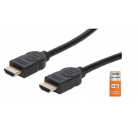 MANHATTAN Kabel HDMI Premium High Speed + Ethernet, 5m, černý