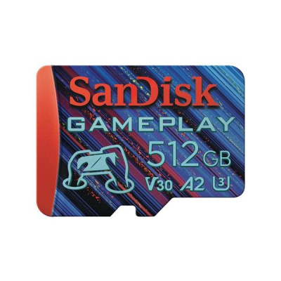 SanDisk MicroSDXC karta 512GB GamePlay (R:190/W:130 MB/s, UHS-I, V30, A2)