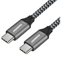 PREMIUMCORD Kabel USB-C (USB 3.2 Gen 2, 3A, 60W, 20Gbit/s) bavlněný oplet, 1m