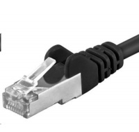 PREMIUMCORD Patch kabel CAT6a S-FTP, RJ45-RJ45, AWG 26/7 10m černá