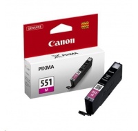 Canon CARTRIDGE CLI-551M purpurová pro Pixma iP, Pixma iX, Pixma MG a Pixma MX 6850, 725x, 925, 8750 (319 str.)