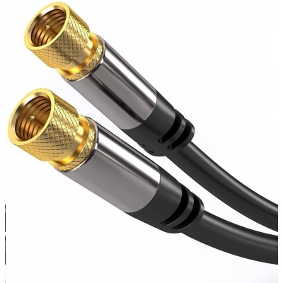 PREMIUMCORD kabel, satelitní anténní F male - F male (135 dB) 4x stíněný 1,5m