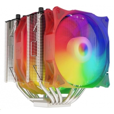 SilentiumPC chladič CPU Grandis 3 EVO ARGB, ultratichý, 1x140mm a 1x120mm fan, 6 heatpipes, PWM, pro Intel i AMD