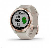 Garmin golfové hodinky Approach S42 Rose Gold/Light Sand Silicone