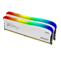 KINGSTON DIMM DDR4 32GB (Kit of 2) 3600MT/s CL18 FURY Beast Bílá RGB SE