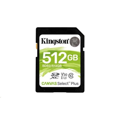 Kingston SDXC karta 512GB Canvas Select Plus (SDC) 100R 85W Class 10 UHS-I