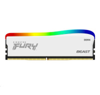 KINGSTON DIMM DDR4 8GB 3600MT/s CL17 FURY Beast Bílá RGB SE