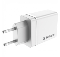 VERBATIM Univerzální adaptér CHR-30EU2, 30W, 1x USB-C, 3x USB bílá