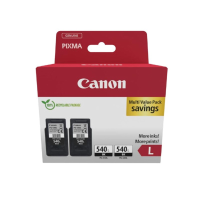 Canon CARTRIDGE PG-540L TWIN černá pro Pixma MG 2150,2250,3150,3250,3550,4150,4250, MX 455,475,515(2x300 str.)