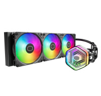 BAZAR - Cooler Master vodní chladič MasterLiquid 360 Atmos ARGB, 3x120mm, černá - Poškozený obal (Komplet)