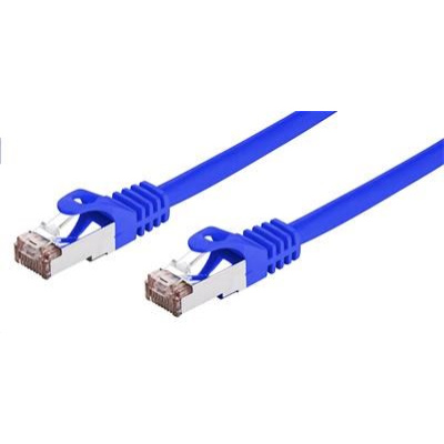 C-TECH kabel patchcord Cat6, FTP, modrý, 0,5m