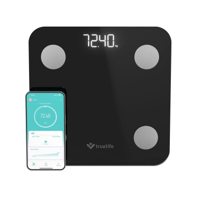 TrueLife FitScale W1 BT Black - bioelektrická impedanční bluetooth váha