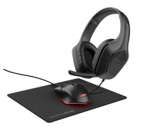 TRUST Sada sluchátka + myš + mousepad GXT 790 3v1 Gaming Bundle, černá