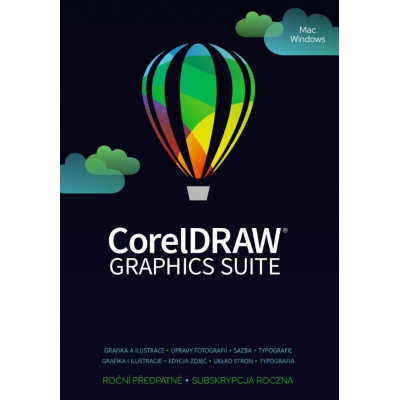 CorelDRAW Graphics Suite 365 dní pronájem licence (51-250) EN/DE/FR/BR/ES/IT/NL/CZ/PL