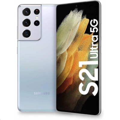 Samsung Galaxy S21 Ultra (G998), 128 GB, 5G, DS, stříbrná