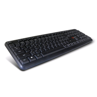 BAZAR C-TECH klávesnice KB-102 PS/2, slim, black, CZ/SK "POŠKOZENÝ OBAL"