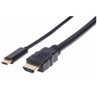 Manhattan kabel USB-C na HDMI, 2m, černá